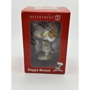 Dept. 56 Peanuts Snoopy by Design "Happy Hound" Porcelain Figurine 2014 Smiley